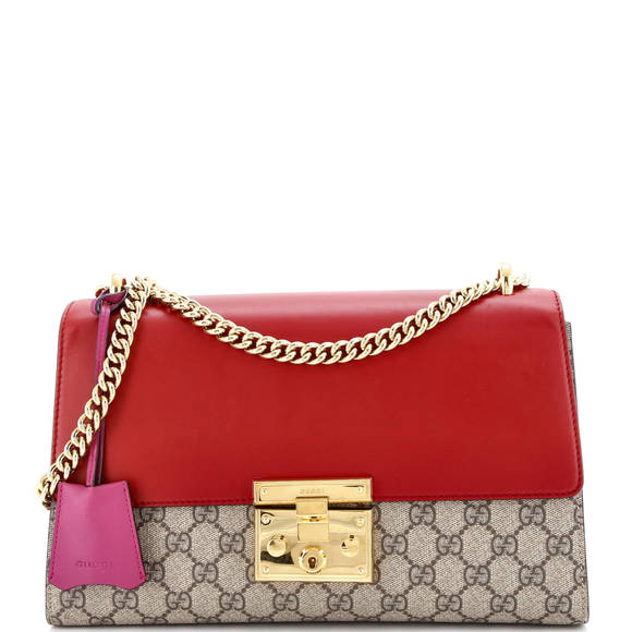 Gucci Medium Padlock Shoulder Bag GG Coated Canvas and Leather - Picture 1 of 6